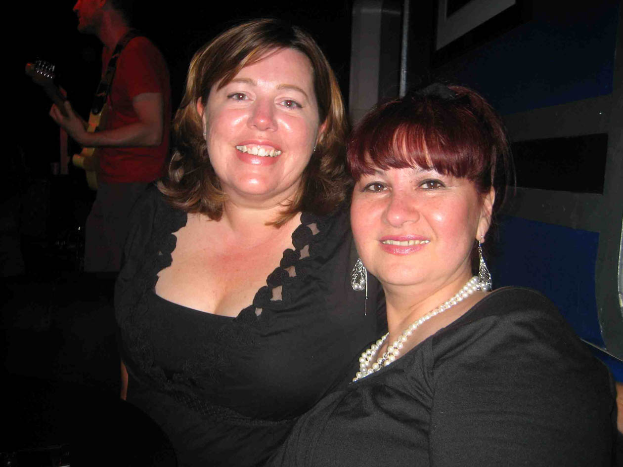 This is me with SN foundation medium coverage indoors with flash.  I'm the one on the left.
